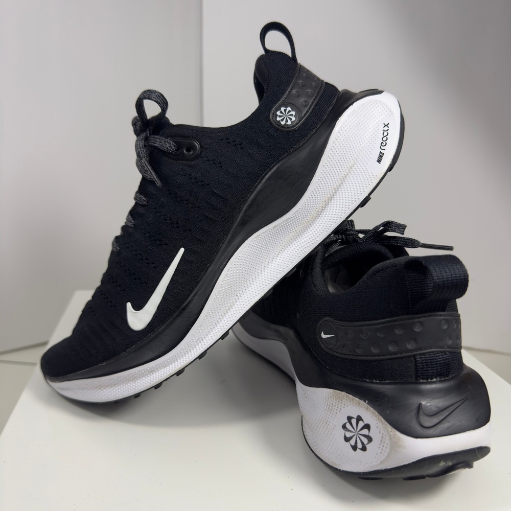 Nike InfinityRN 4 Running Shoes Womens 9.5 Black White Max Cushion DR2670-001